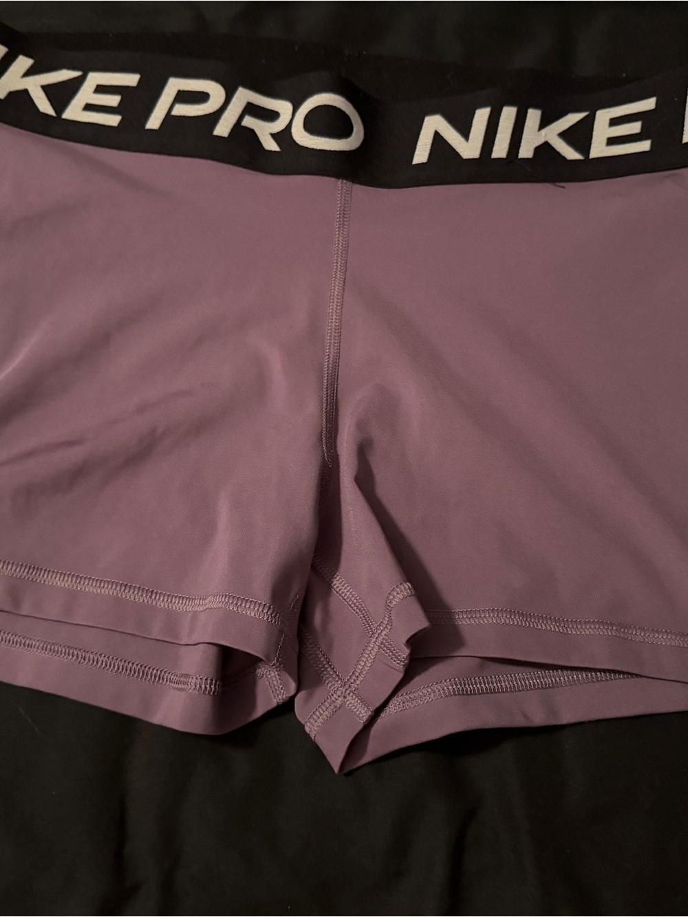 Nike Women’s Lilac Pro Bike Shorts with Black Logo Waistband